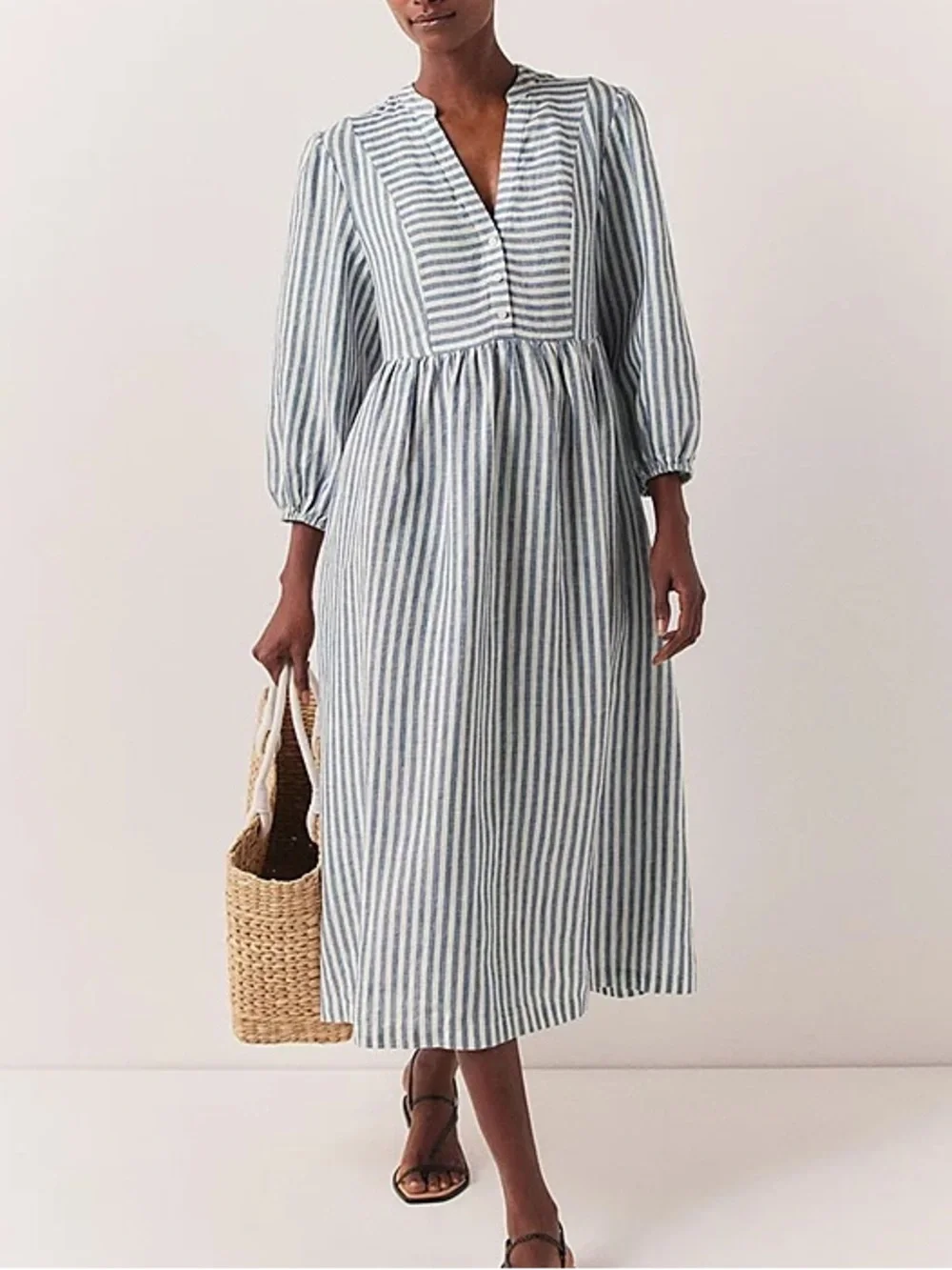 linen dress white company Linen V-Neck Maxi Dress | Clothing Sale